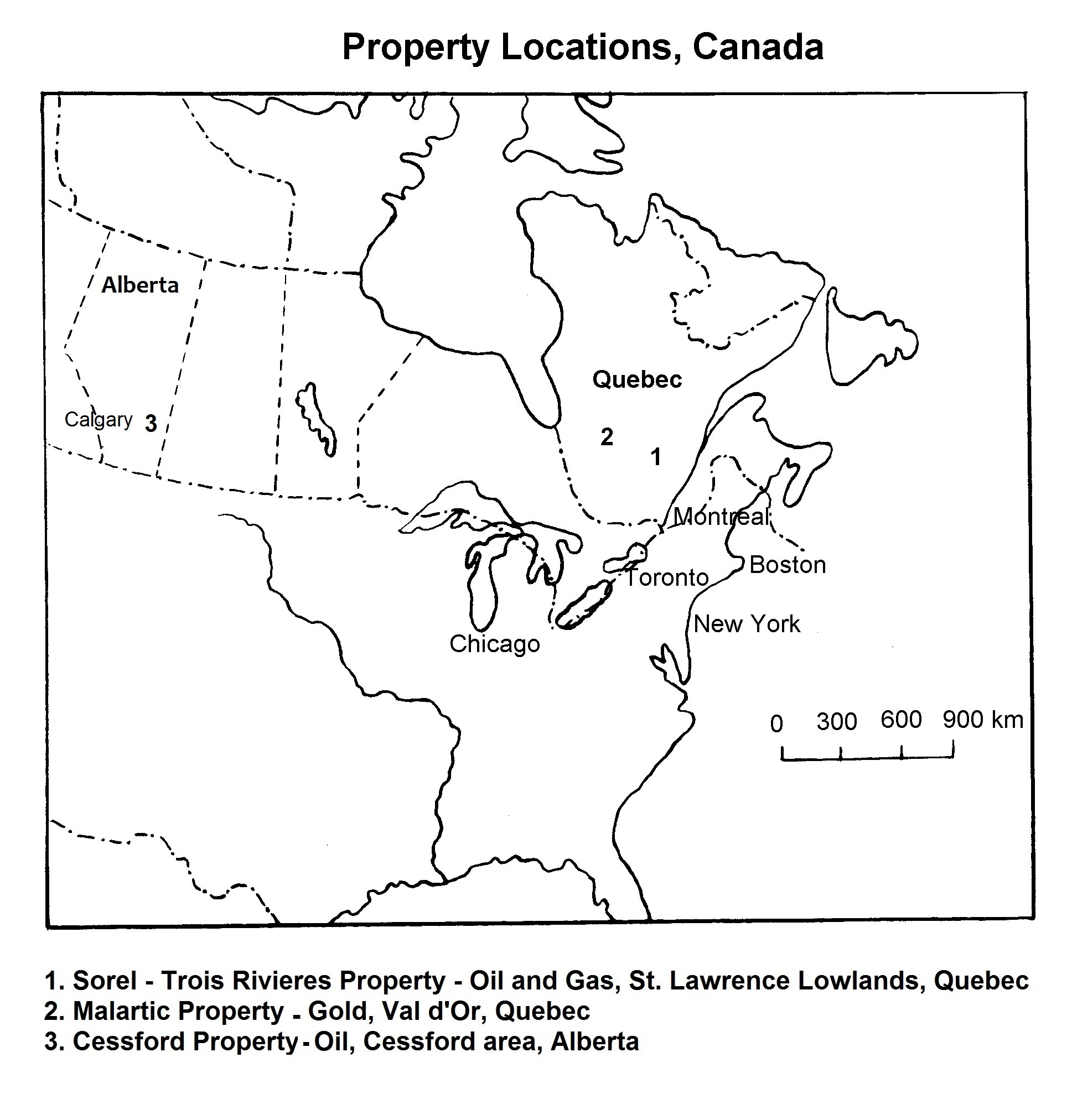 Properties in Canada Map